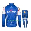 Kind Fietskleding (Wielershirt Lange Mouw + Fietsbroek Lang) 2017 Quick-Step Floors N001